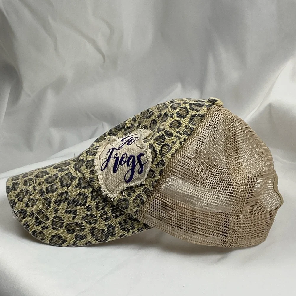 TCU‎ Leopard Print Horn Frogs Trucker Hat